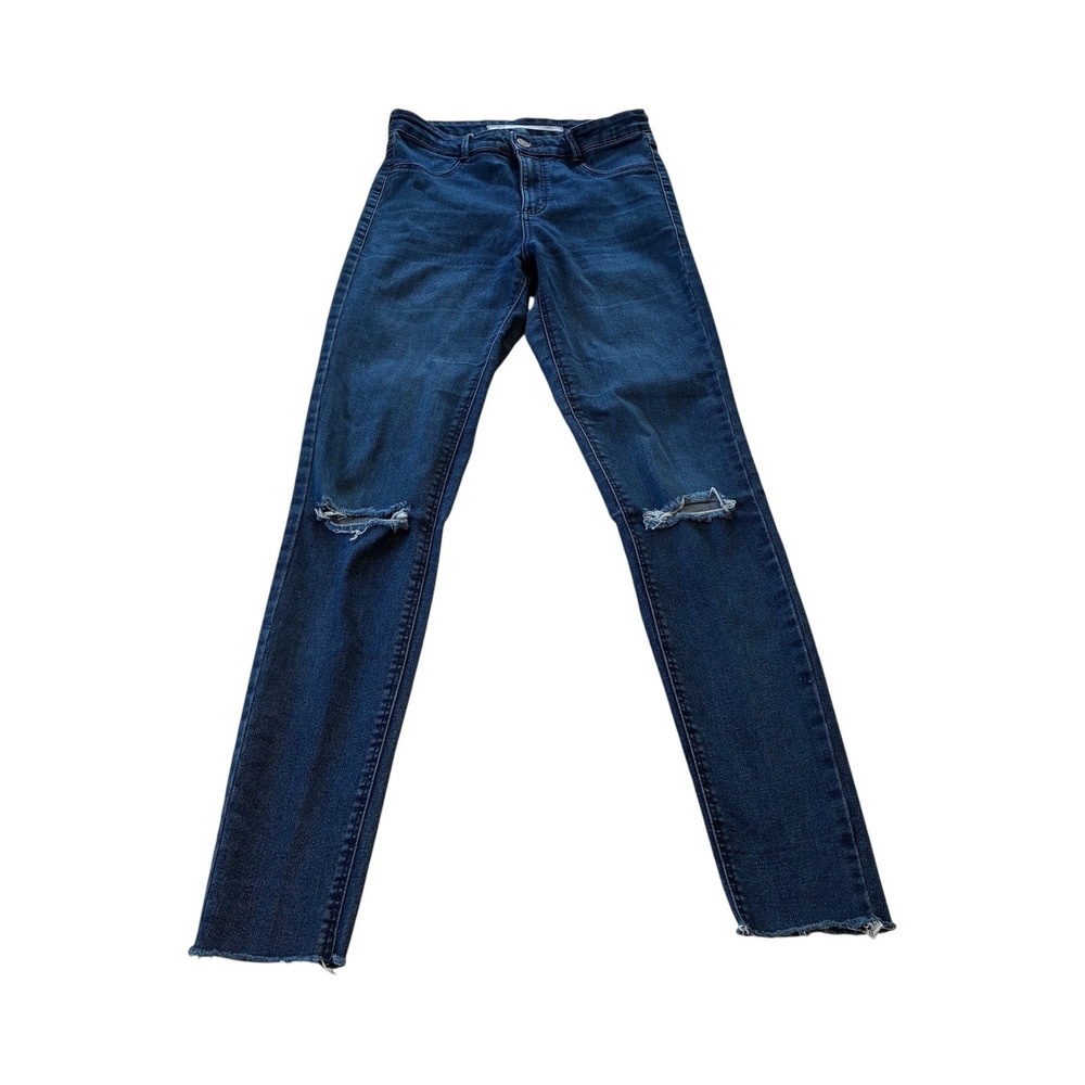 Zara Trafalgar Denim Makers Dark Wash Distressed‎ Knee Skinny Jeans